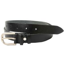 Женский ремень, пояс из натуральной кожи Skipper Черный 2,5 см