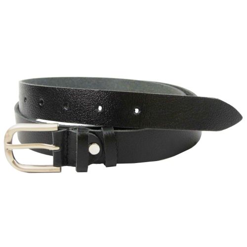 Женский ремень, пояс из натуральной кожи Skipper черный 2,5 см