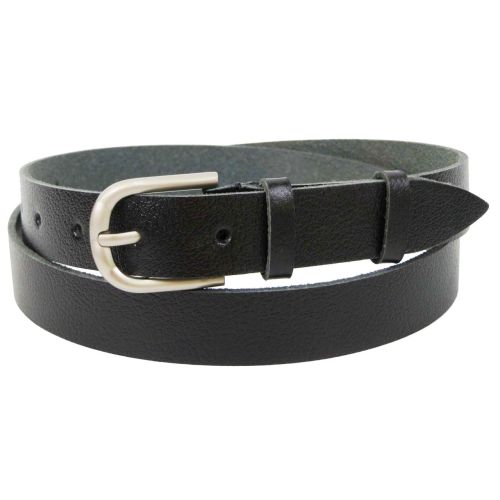 Женский ремень, пояс из натуральной кожи Skipper черный 2,5 см