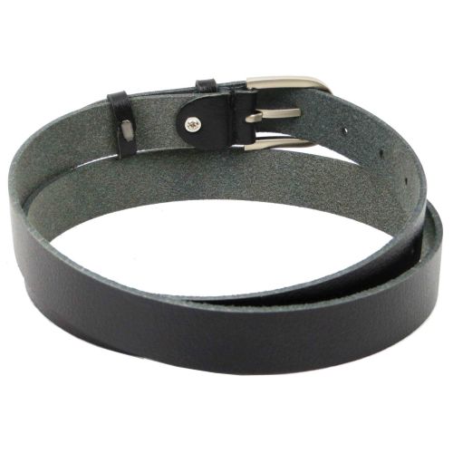 Женский ремень, пояс из натуральной кожи Skipper черный 2,5 см