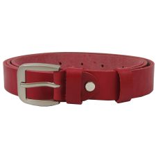 Женский ремень кожаный Skipper Украина красный 2,5 см 1353-25
