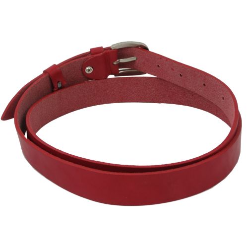 Женский ремень кожаный Skipper, Украина, красный 2,5 см 1353-25