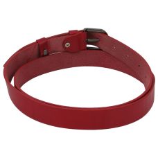 Женский ремень из натуральной кожи Skipper Красный 2,5 см