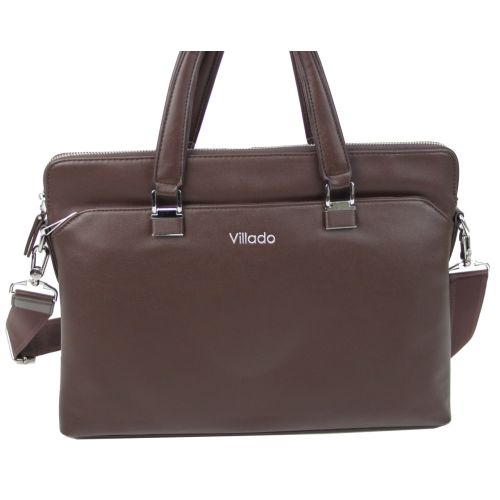 Женский деловой портфель из эко кожи Villado коричневый