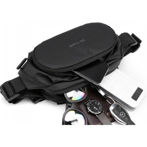 Сумка поясная, бананка Confident черная