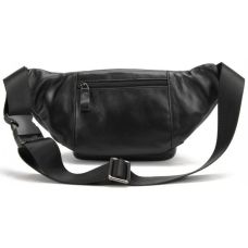 Сумка на пояс бананка из натуральной кожи Tiding Bag Черный