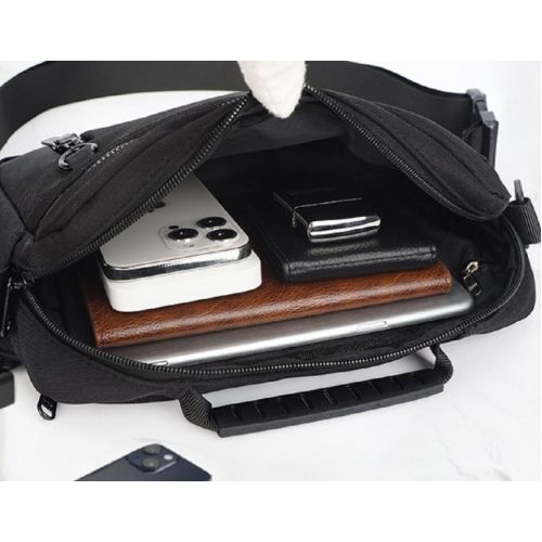 Сумка мужская из ткани  Confident черная