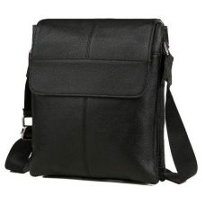 Мужская кожаная сумка мессенджер Tiding Bag Черный