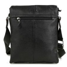 Мужская кожаная сумка мессенджер Tiding Bag Черный