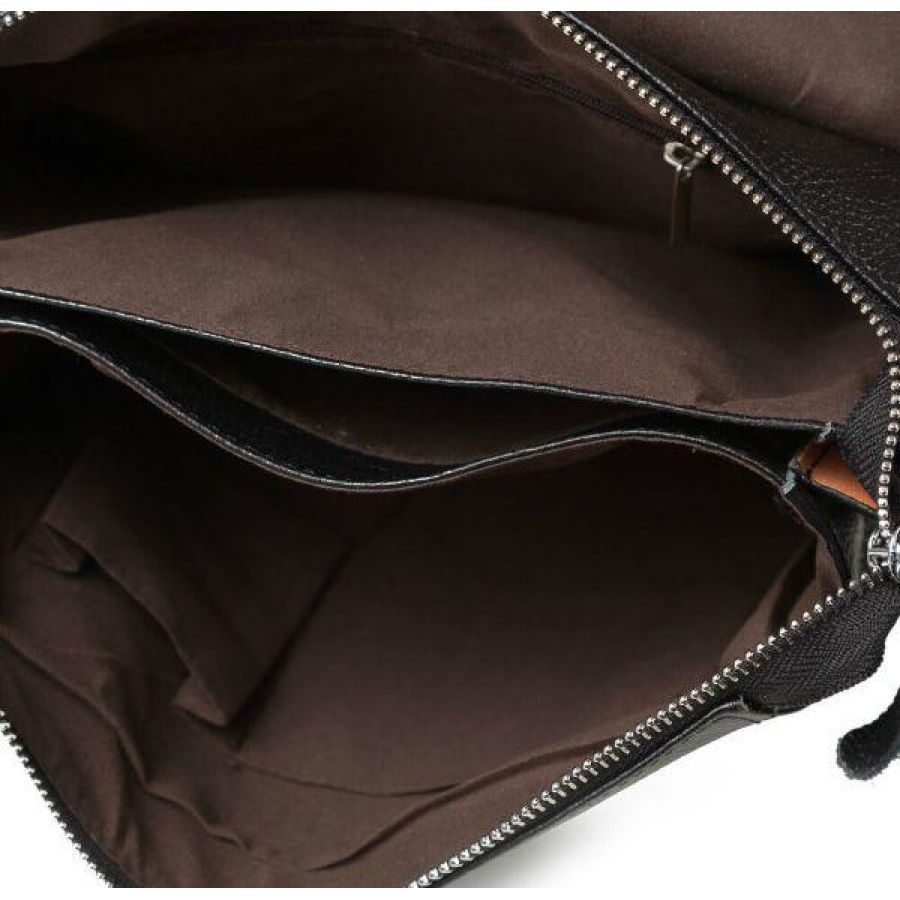 Мужская кожаная сумка, мессенджер Tiding Bag черный
