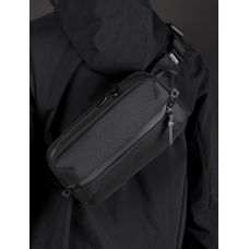 Сумка поясная бананка Confident Черная (SAT08-2121A)