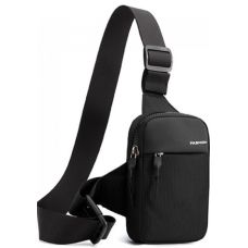 Мужская сумка-слинг из ткани Confident Черная (SATN02-2042A)