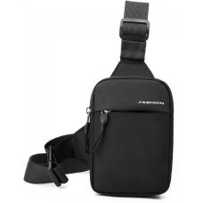 Мужская сумка-слинг из ткани Confident Черная (SATN02-2042A)