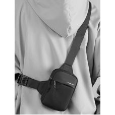 Мужская сумка-слинг из ткани Confident Черная (SATN02-2042A)