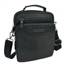 Мужская кожаная сумка, планшетка Ruff Ryder черная