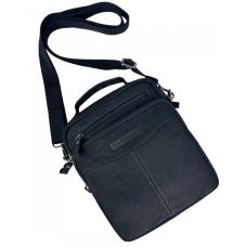 Мужская кожаная сумка, планшетка Ruff Ryder черная