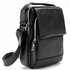 Мужская сумка из натуральной кожи Tiding Bag Черная