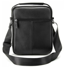 Мужская сумка из натуральной кожи Tiding Bag Черная
