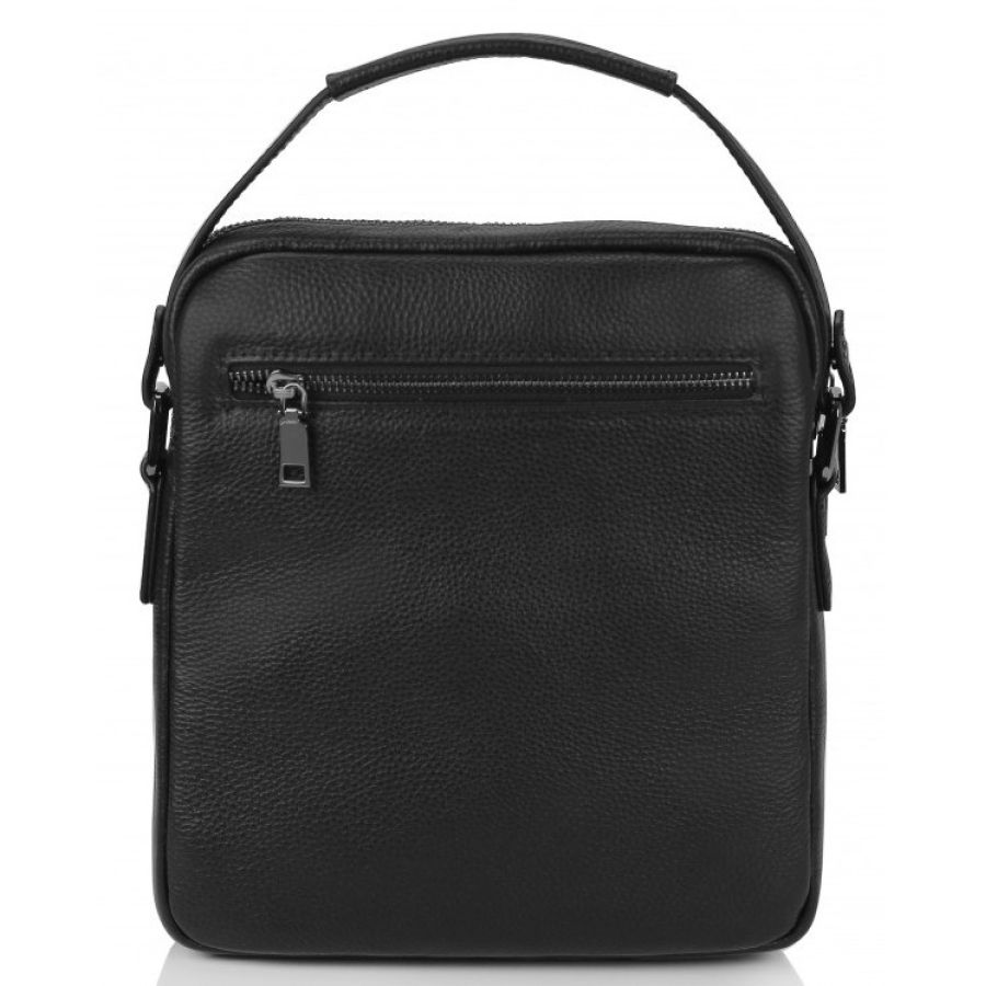 Мужская сумка из натуральной кожи Tiding Bag черная (SA25-17622-3A)
