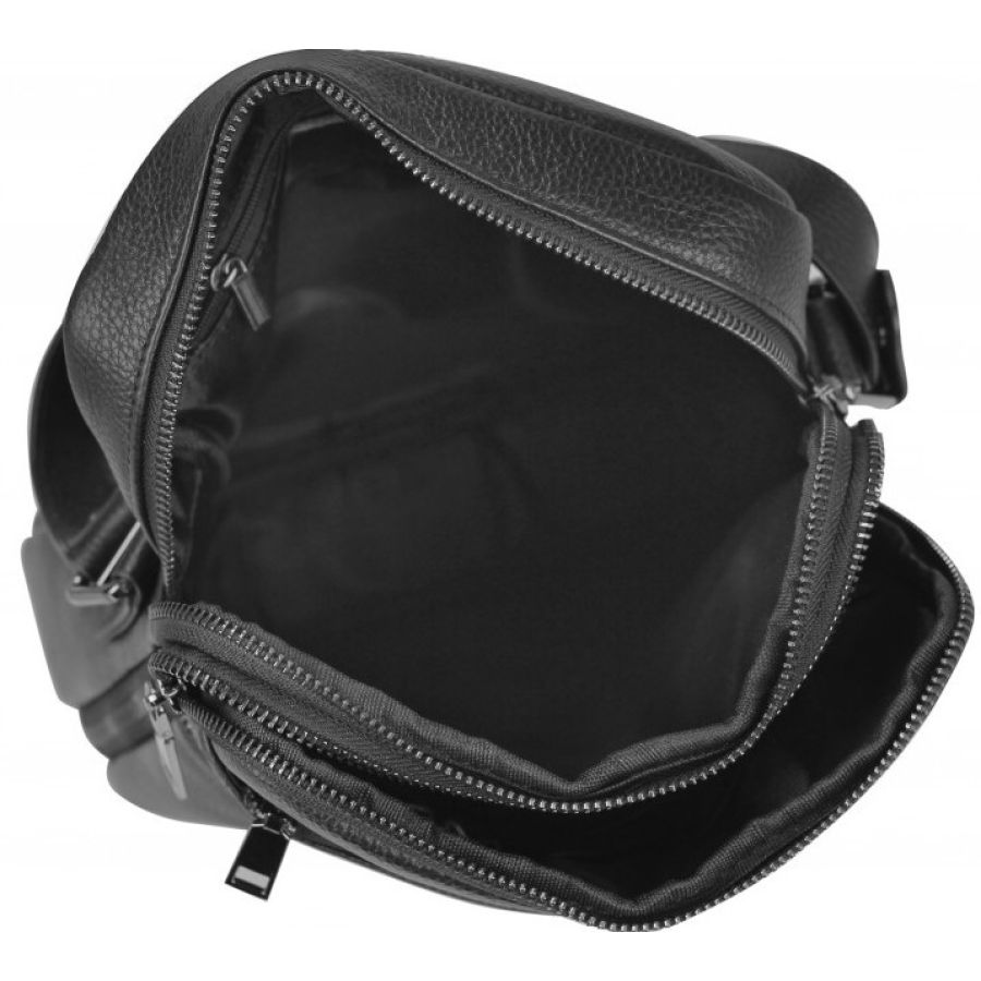 Мужская сумка из натуральной кожи Tiding Bag черная (SA25-17622-3A)