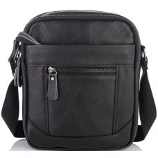 Мужская сумка из натуральной кожи Tiding Bag Черная (SA25-223A)