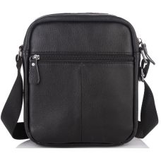 Мужская сумка из натуральной кожи Tiding Bag Черная (SA25-223A)