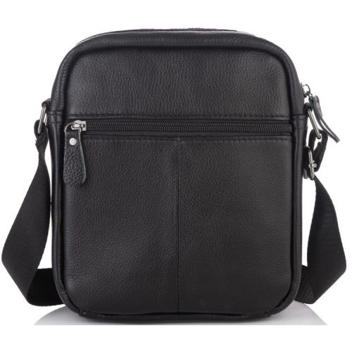 Мужская сумка из натуральной кожи Tiding Bag черная (SA25-223A)