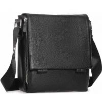 Мужская сумка из натуральной кожи Tiding Bag Черная (SA25F-8877A)