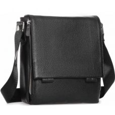 Мужская сумка из натуральной кожи Tiding Bag Черная (SA25F-8877A)