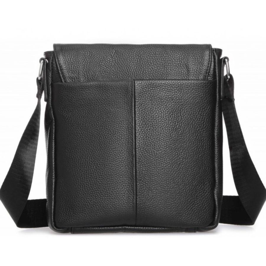 Мужская сумка из натуральной кожи Tiding Bag черная (SA25F-8877A)