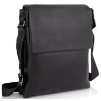 Мужская сумка из натуральной кожи Tiding Bag черная (SA25F-8873A)
