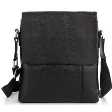 Сумка мужская из натуральной кожи Tiding Bag черная (SA25F-8878A)
