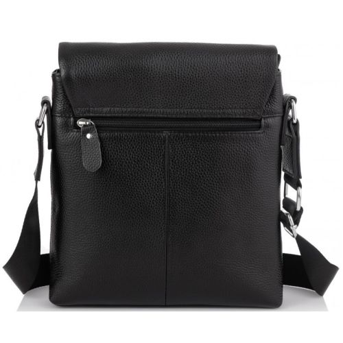 Сумка мужская из натуральной кожи Tiding Bag черная