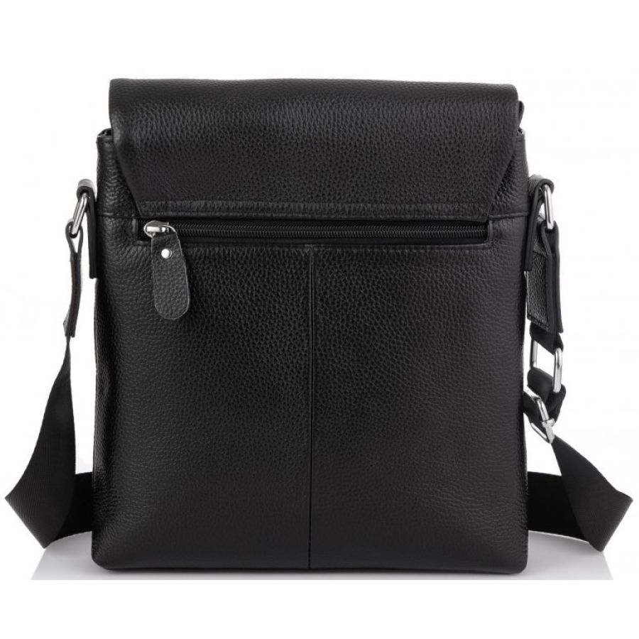 Сумка мужская из натуральной кожи Tiding Bag черная
