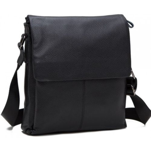 Сумка мужская из натуральной кожи Tiding Bag черная