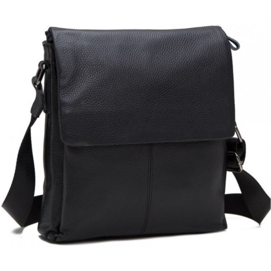 Сумка мужская из натуральной кожи Tiding Bag черная
