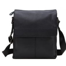 Сумка мужская из натуральной кожи Tiding Bag черная (SA25F-8871A)