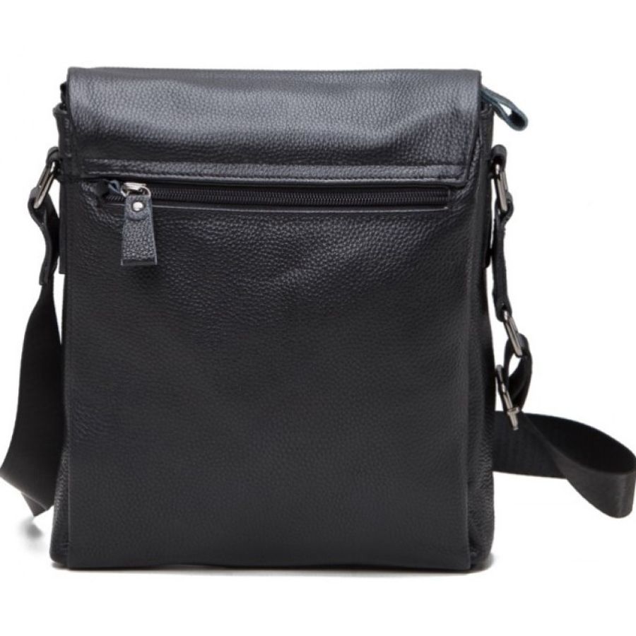 Сумка мужская из натуральной кожи Tiding Bag черная