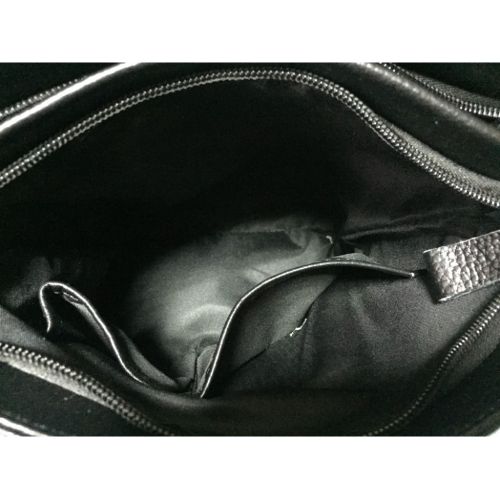 Сумка мужская из натуральной кожи Tiding Bag черная