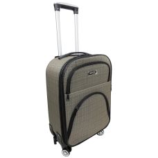 Маленький тканевый чемодан на колесах 42L Gedoх бежевый