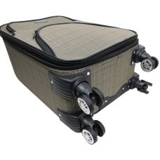 Маленький тканевый чемодан на колесах 42L Gedoх бежевый