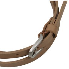 Тонкий женский кожаный поясок, ремень Skipper бежевый 1,5 см