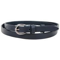 Женский кожаный ремень, пояс Skipper 1,5 см темно-синий