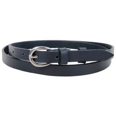 Женский кожаный ремень, пояс Skipper 1,5 см темно-синий