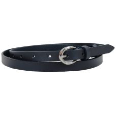 Женский кожаный ремень, пояс Skipper 1,5 см темно-синий