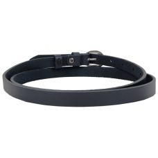 Женский кожаный ремень, пояс Skipper 1,5 см темно-синий