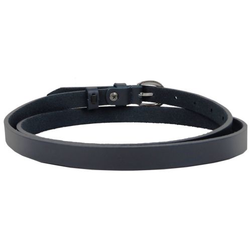 Женский кожаный ремень, пояс Skipper 1,5 см темно-синий