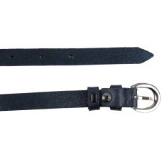 Женский кожаный ремень, пояс Skipper 1,5 см темно-синий