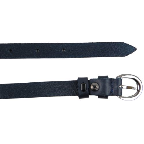 Женский кожаный ремень, пояс Skipper 1,5 см темно-синий