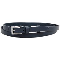 Узкий женский кожаный ремень Skipper 1,5 см темно-синий